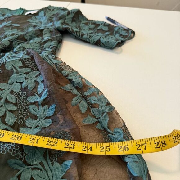Jessakae Eve Wintergreen Embroidered Dress Sz XS Old Money, Elegant, Cocktail - Picture 12 of 14